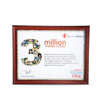 Save the Children Million Thanks